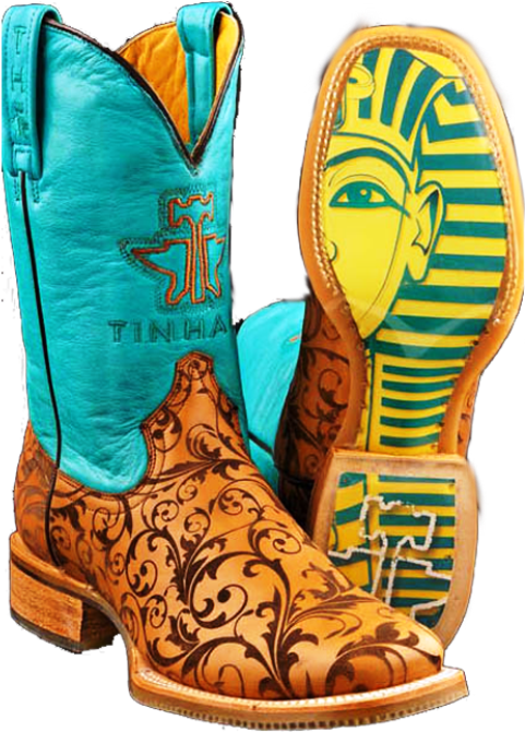 1421007175bl Women S Tin Haul Damask King Tut - Mens Turquoise Tin Haul Boots (676x676), Png Download