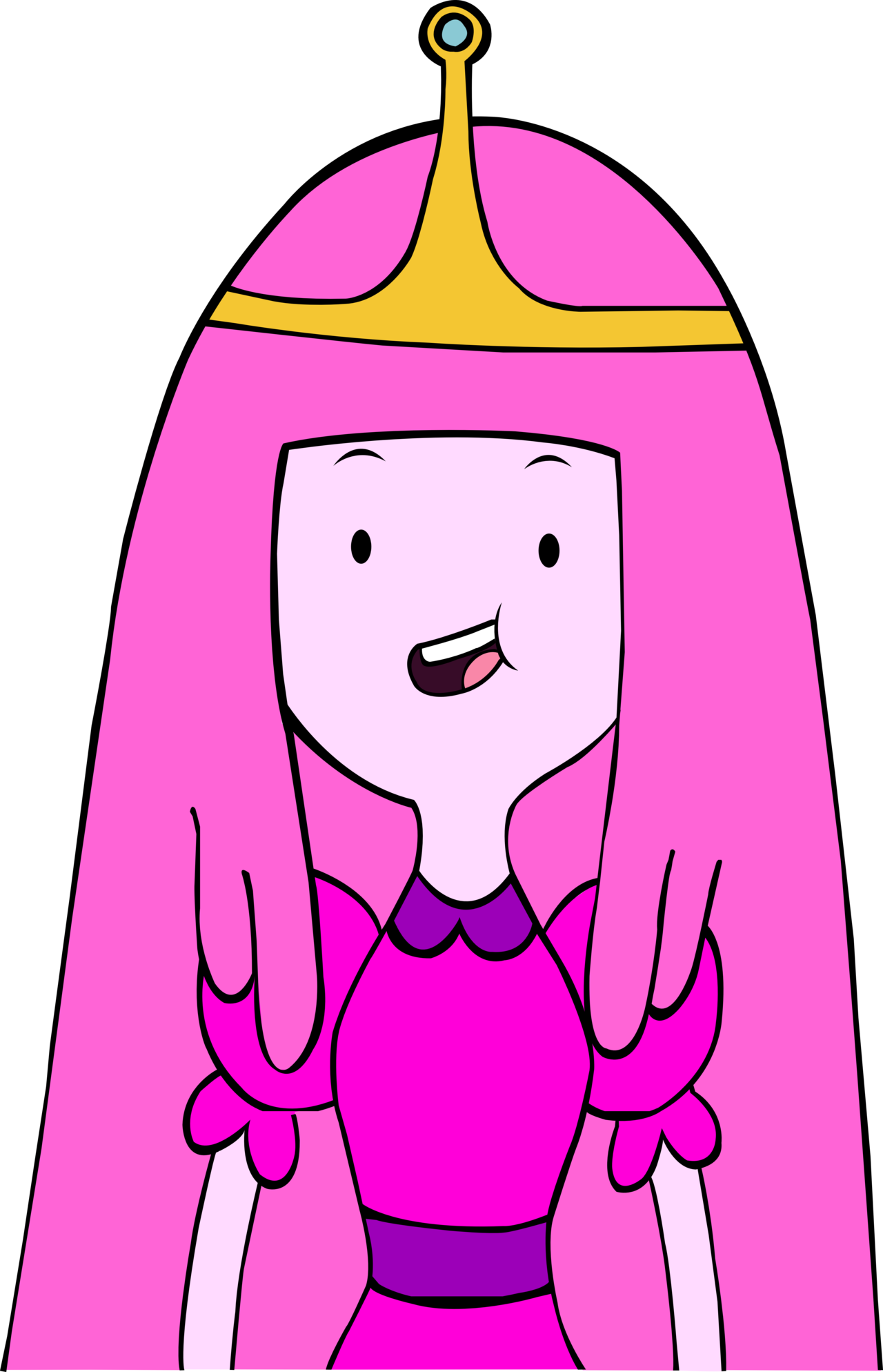 Princess Bubblegum Png Clip Art Transparent - Princess Bubble Adventure Time (1280x1988), Png Download