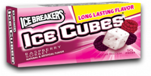 Ice Breakers Ice Cubes Raspberry Sugar Free Gum (300x400), Png Download