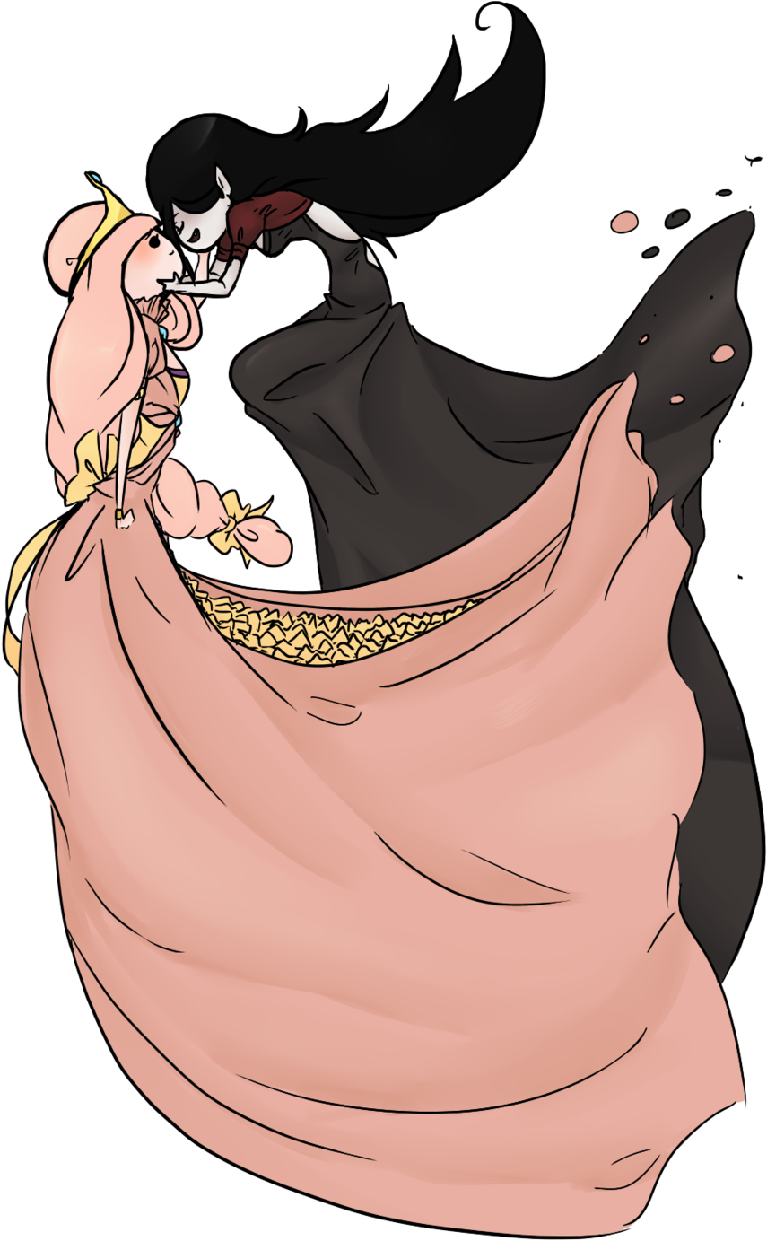 Adventure Time Chibi - Marceline X Princess Bubblegum Adventure Time (900x1800), Png Download