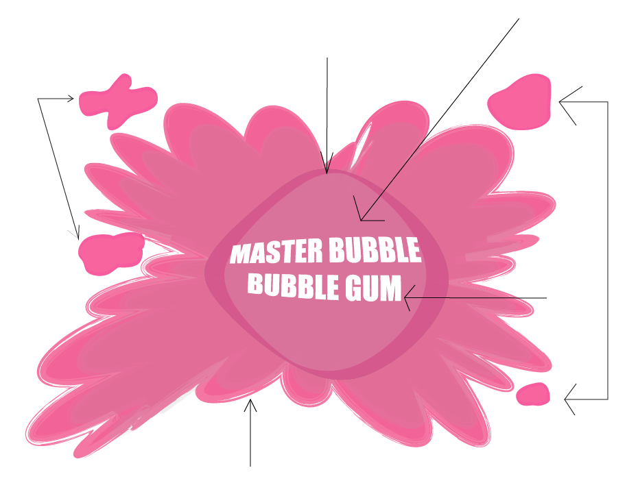 The Pieces Of Bubble Gum Which Are Four Of Them Surround - Boca Unidos A River (914x721), Png Download