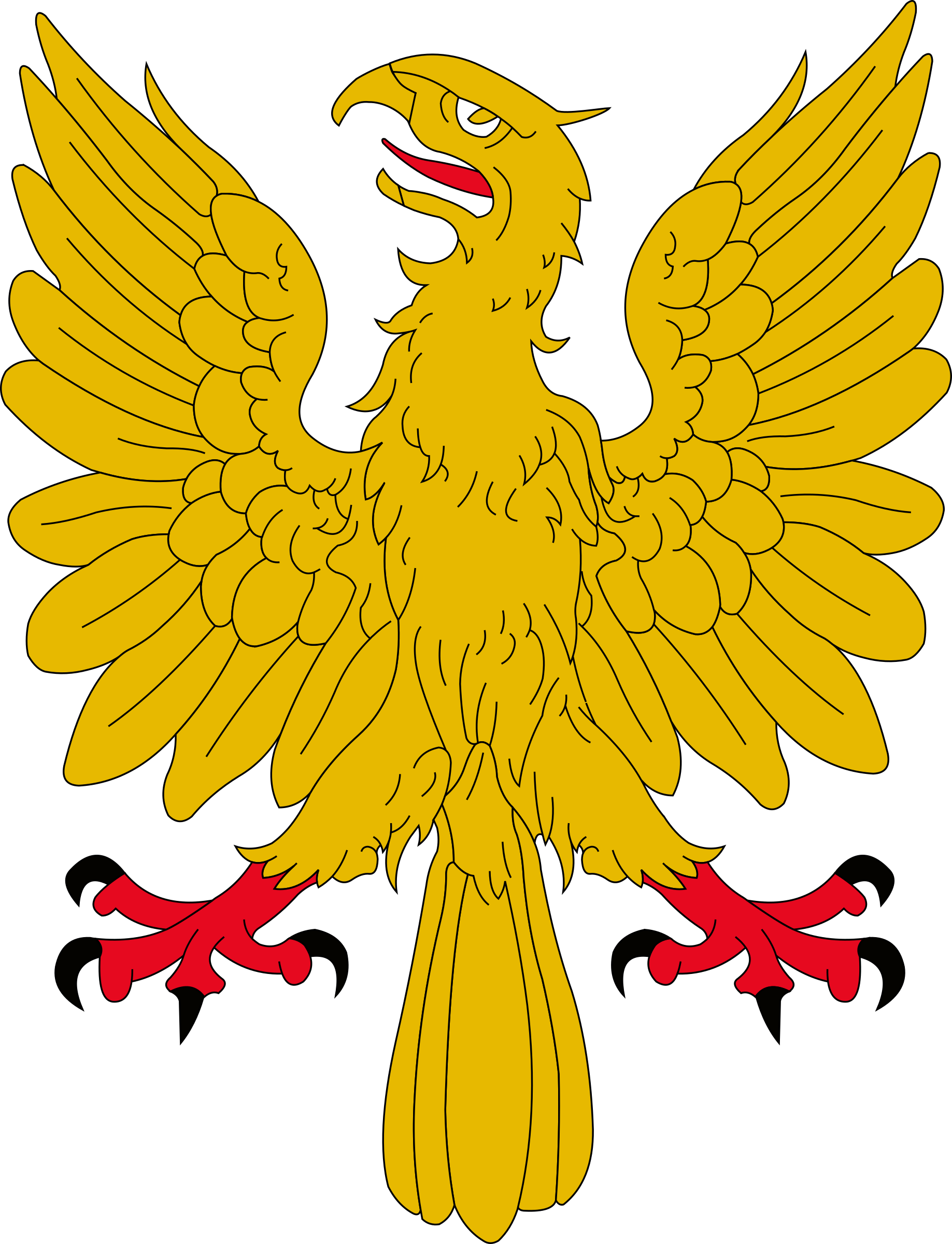 This Free Icons Png Design Of Aguila Explayada Oro (1837x2400), Png Download