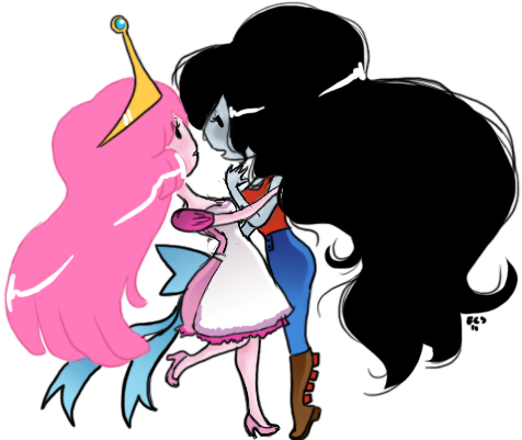 Princess Bubblegum & Marceline - Marceline And Princess Bubblegum Png (476x401), Png Download