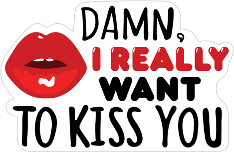Damn I Really Want To Kiss You Lips Wanna Transparent - Kiss (490x317), Png Download