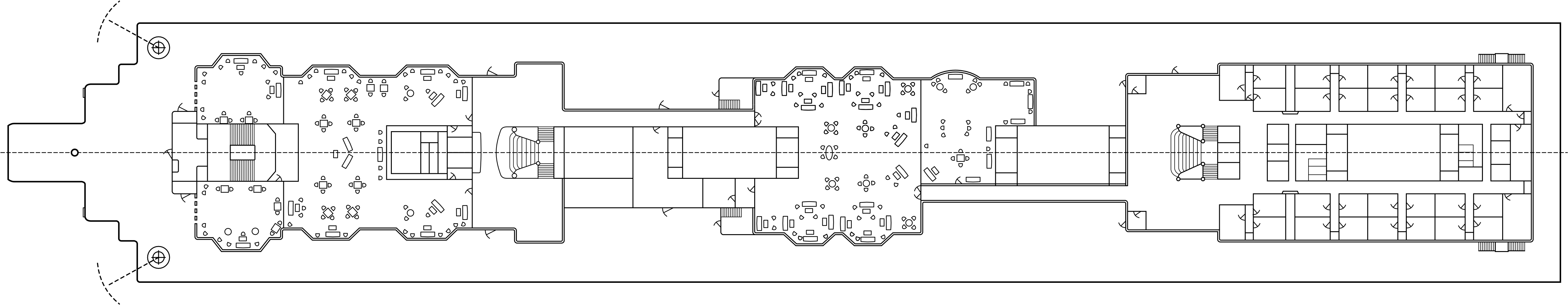 Titanic A-deck Plain - Titanic A Deck (4787x972), Png Download