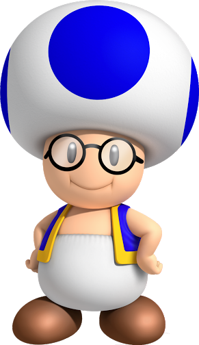 Blue Toad - Png - Blue Toad Mario (291x504), Png Download