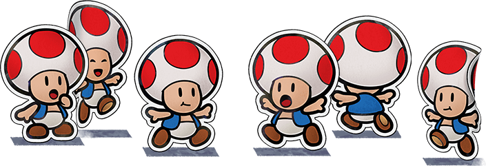 Toad - Mario & Luigi Paper Jam Paper Toad (705x241), Png Download