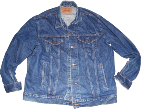 Mens Levi's 71506-0216 Blue Denim Jacket - Pocket (480x379), Png Download