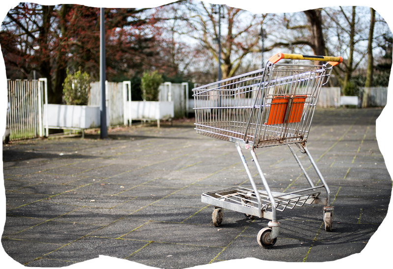 Ignoring The Homeless - Shopping Cart (800x548), Png Download
