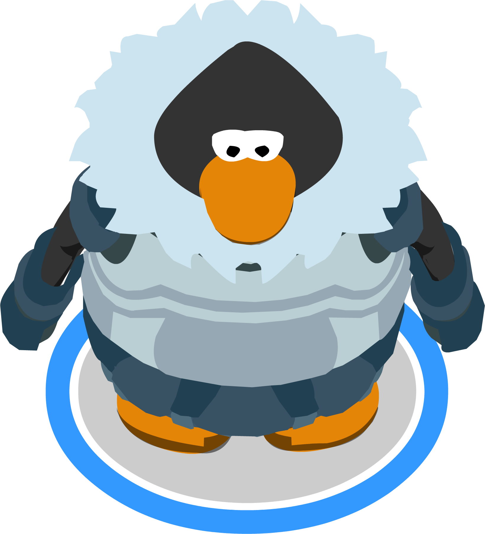 Snowstorm Suit Ingame - Club Penguin White Knight Png (1639x1804), Png Download