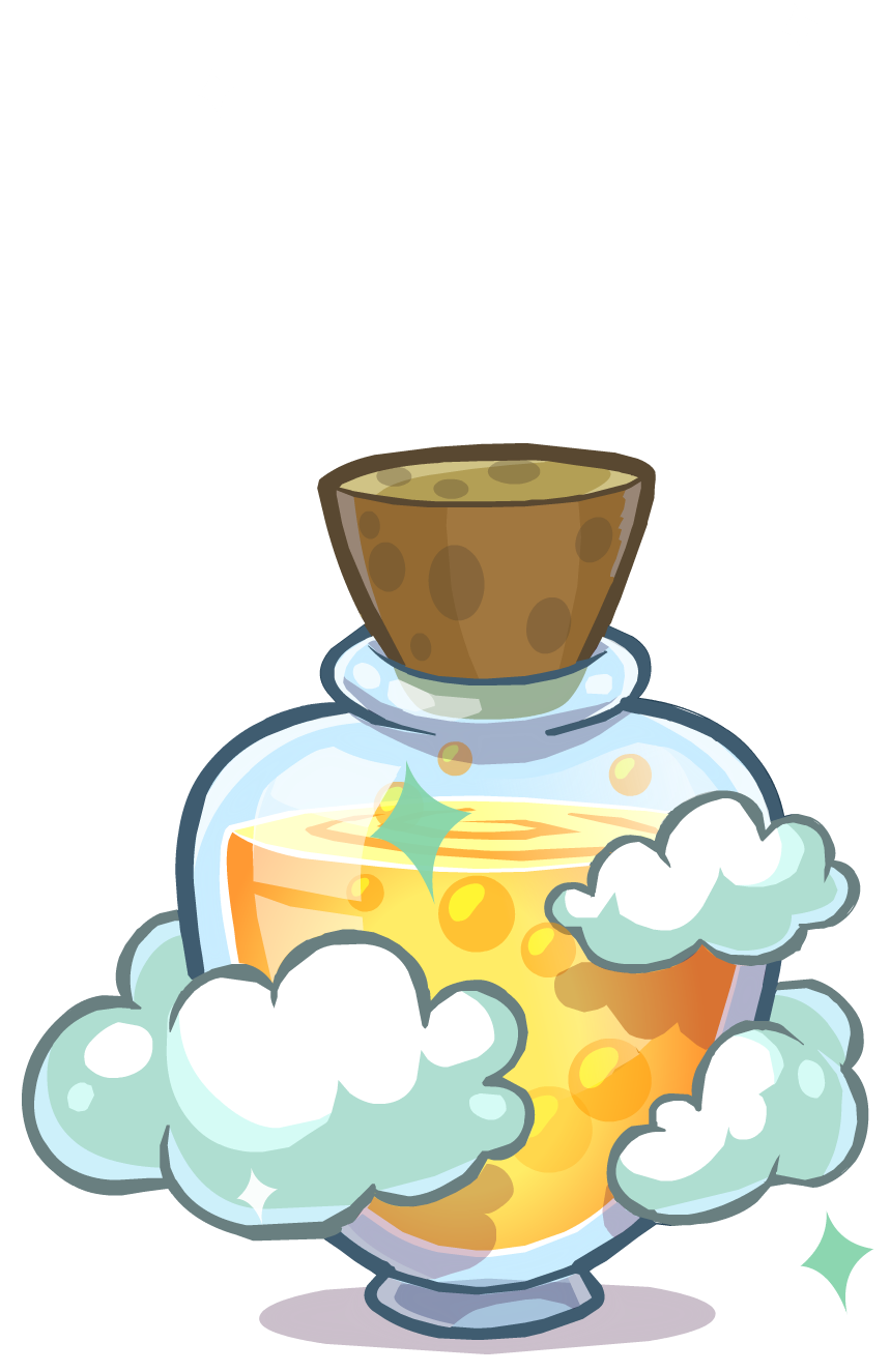Medieval 2013 Potions Hovering - Potions Club Penguin Medieval (859x1325), Png Download