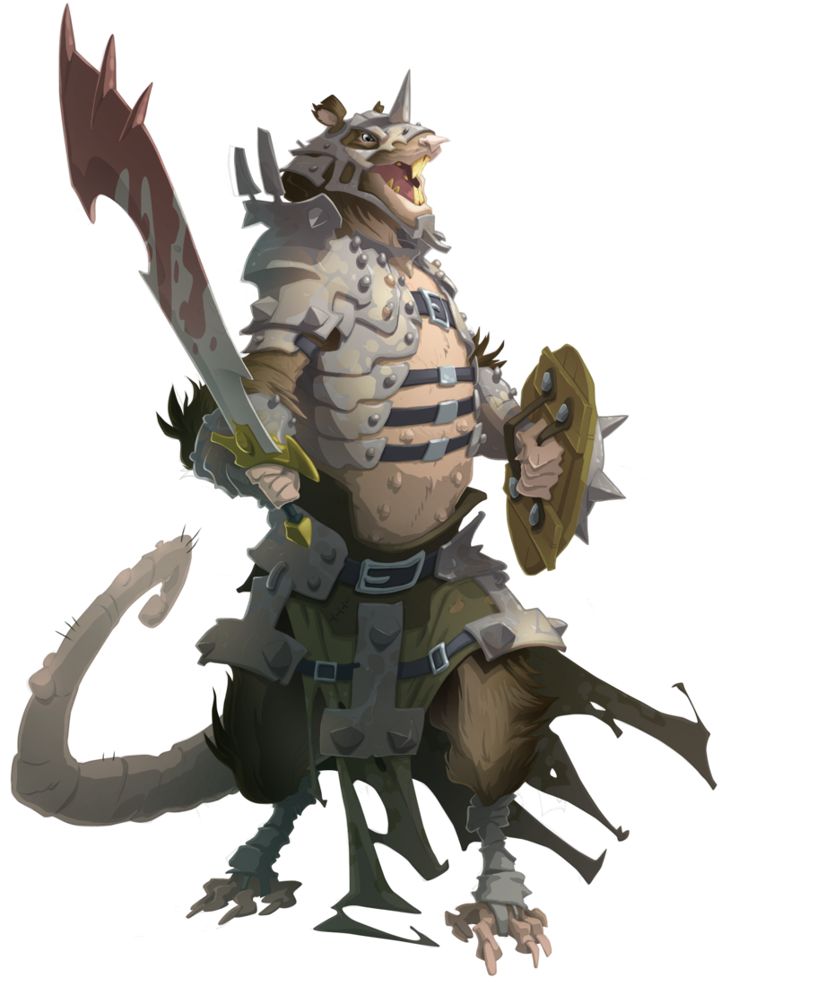 Guillotine Games - Massive Darkness Ratlings Painted (1000x1376), Png Download