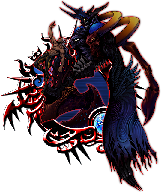 A Titanic Battleship Heartless Created From Darkness - Kingdom Hearts Union X 7 Star Medals (537x637), Png Download