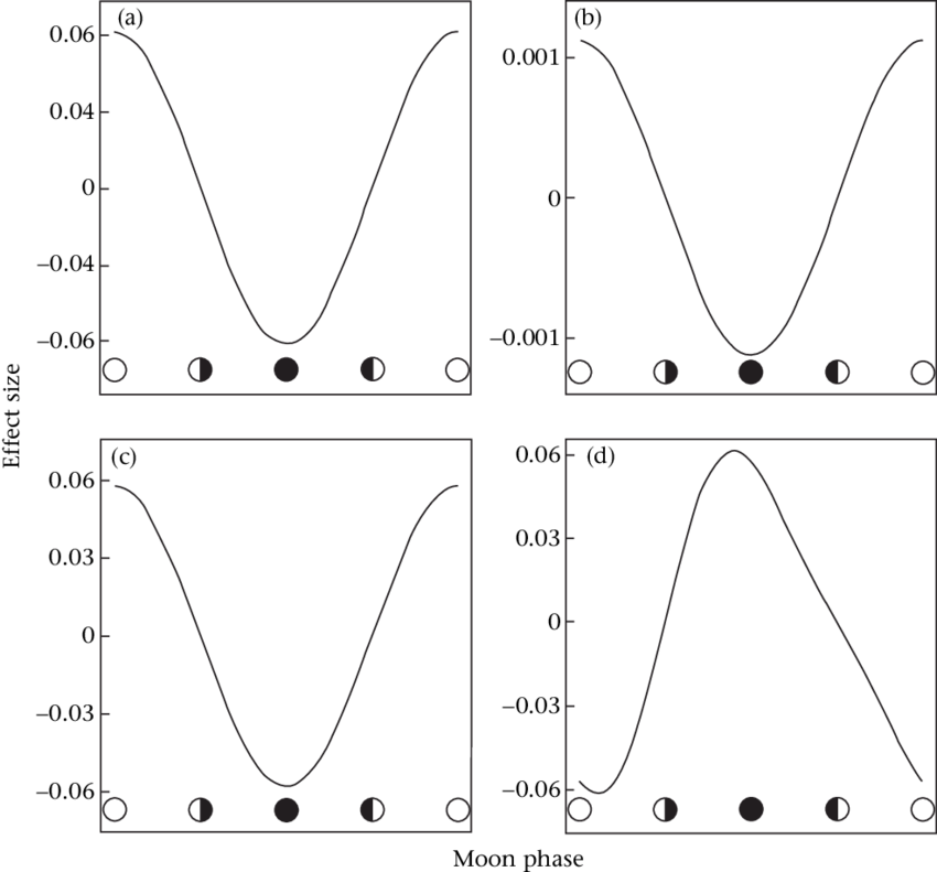 Moon Phase Effect On Log-transformed Total Distance, - Diagram (850x791), Png Download