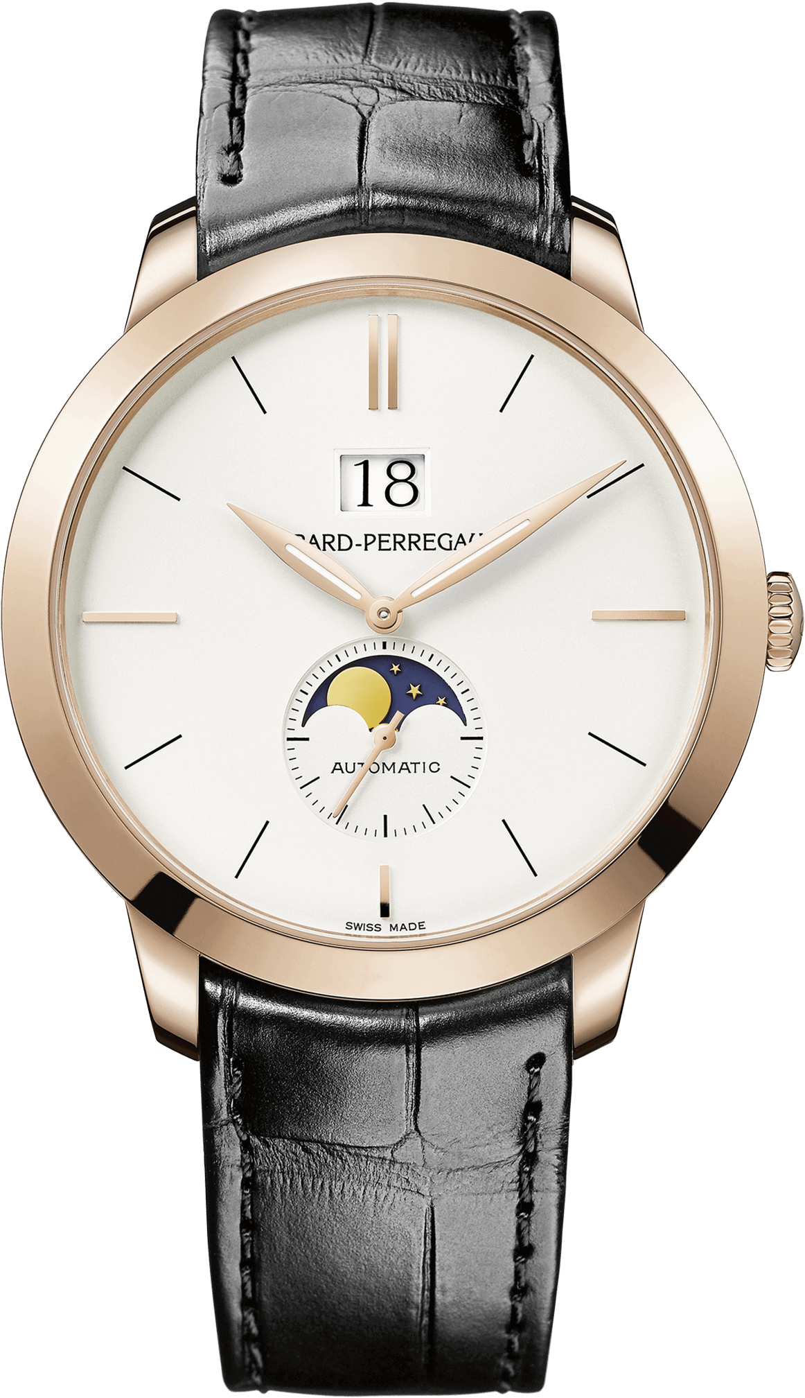 1966 Large Date And Moon Phases Ref - Girard Perregaux Phase De Lune (1292x2203), Png Download