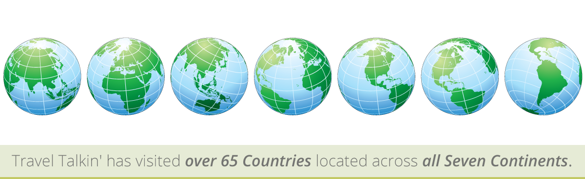 Travel Talkin' Has Visited Over 60 Countries Located - Earth (1200x368), Png Download