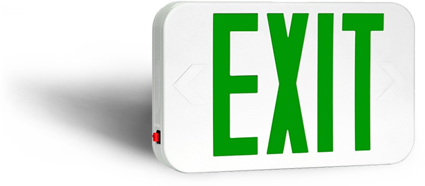 Led Exit Signs - Exit Signs (600x294), Png Download