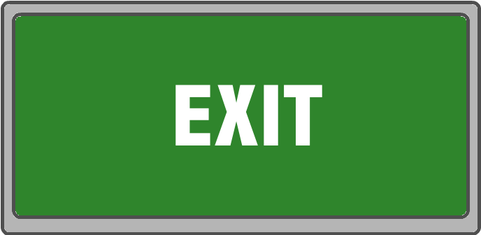 Exit Sign Idle - Graphic Frame (700x700), Png Download