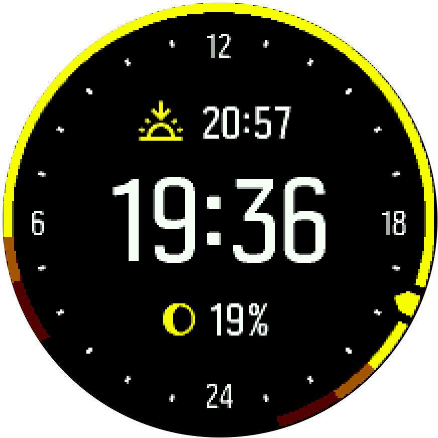 Moonphase Watchface Trainer - Suunto Traverse - Gps Watch - Graphite (872x872), Png Download