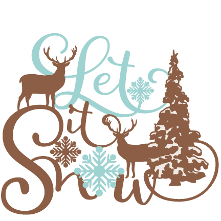 Picture Freeuse Download Snowing Large Frames Illustrations - Let It Snow Silhouette (432x432), Png Download