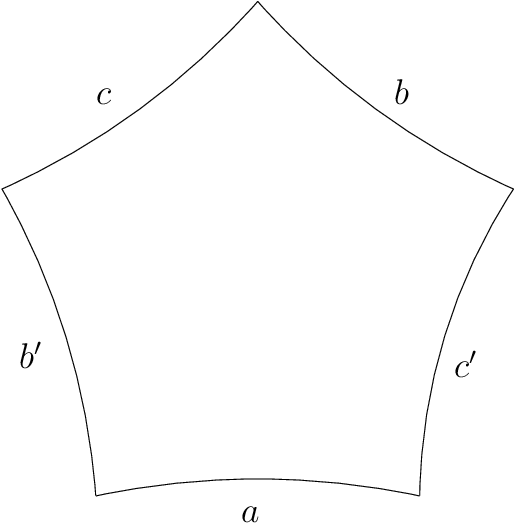 A Right-angled Pentagon In Hyperbolic Space - Right Angle (515x523), Png Download