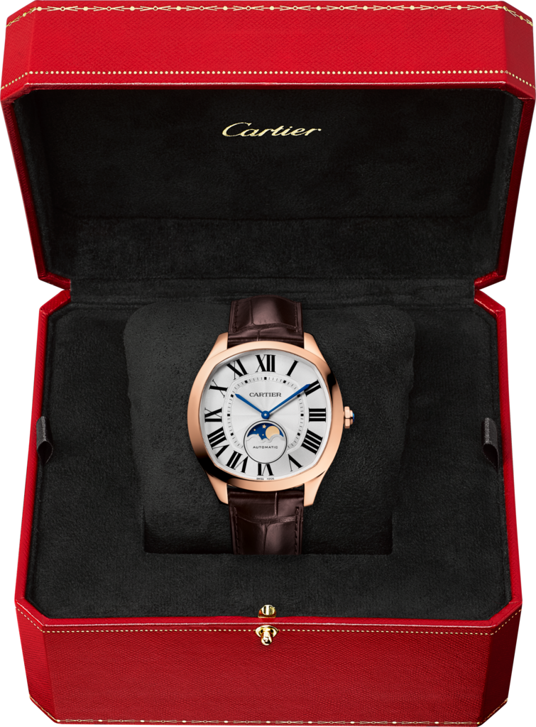 Drive De Cartier Moon Phases Watchpink Gold, - Cartier Drive De Cartier Wsnm0008 (755x1024), Png Download