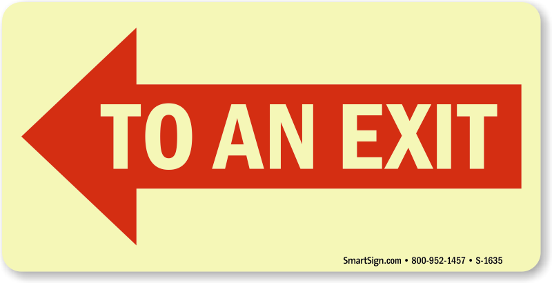 To An Exit Sign - Exit Signs (800x410), Png Download