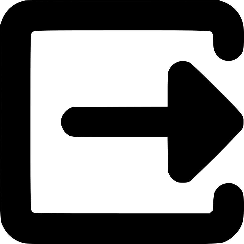 Logout Log Out Exit Sign Out Comments - Svg Icon Logout Free Download (981x980), Png Download