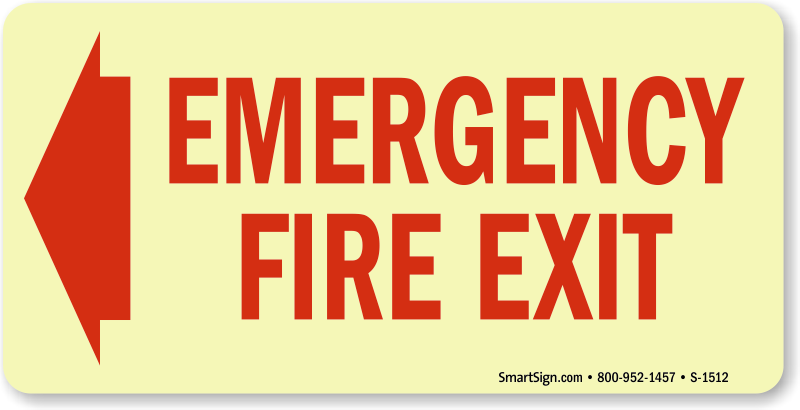 Zoom, Price, Buy - Emergency Fire Exit Signage (800x410), Png Download