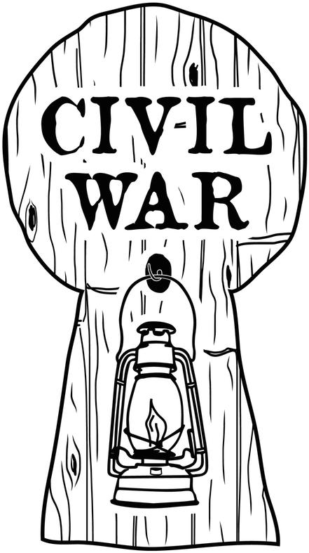 Civil War Logo Black - Get Out: Omaha (800x800), Png Download