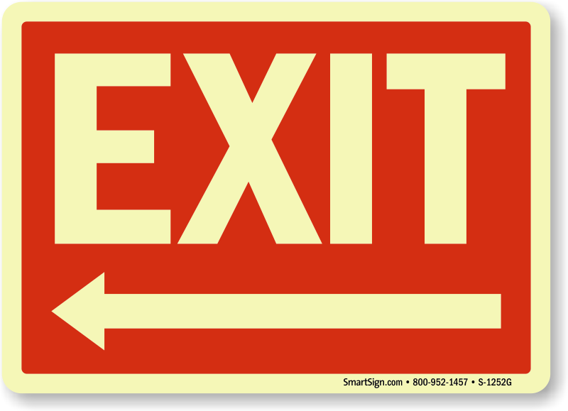 Zoom, Price, Buy - Exit (arrow Right) Sign, 14" X 10" (800x579), Png Download