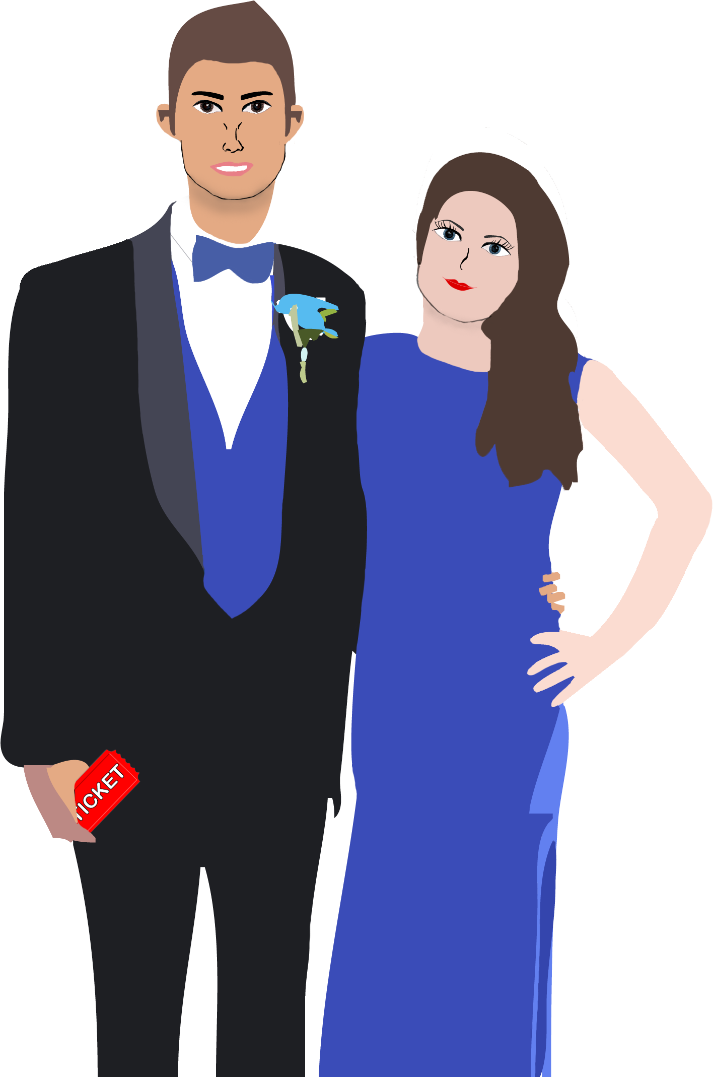 Prom Couple Png - Png Prom (1433x2137), Png Download
