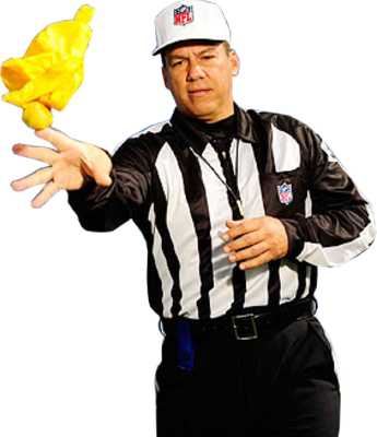 Nfl Ref Png Banner Royalty Free - Ref Throwing Flag Meme (345x400), Png Download