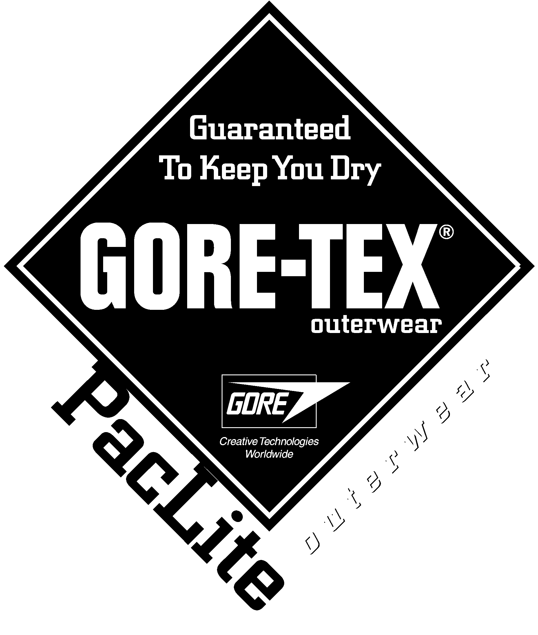 Gore-tex Outwear Paclite Logo Black And White - Gore Tex Paclite Logo (2400x2400), Png Download