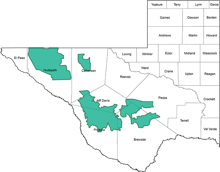 Pronghorn Antelope Map Of Priority Area - Texas Pronghorn Map (757x603), Png Download