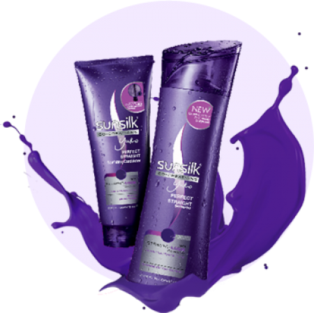 Sunsilk Perfect Straight Shampoo And Conditioner - Sunsilk Shampoo Png (450x448), Png Download