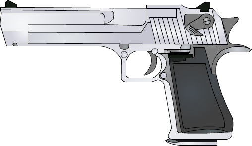 Drawing Pistol Desert Eagle Banner Freeuse Stock - Desert Eagle Gun Drawing (508x295), Png Download