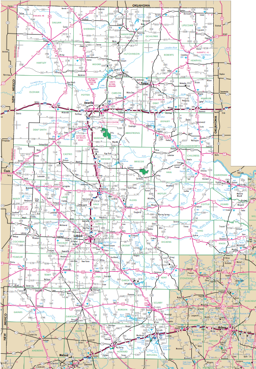 Quanah Parker Trail Map (525x787), Png Download