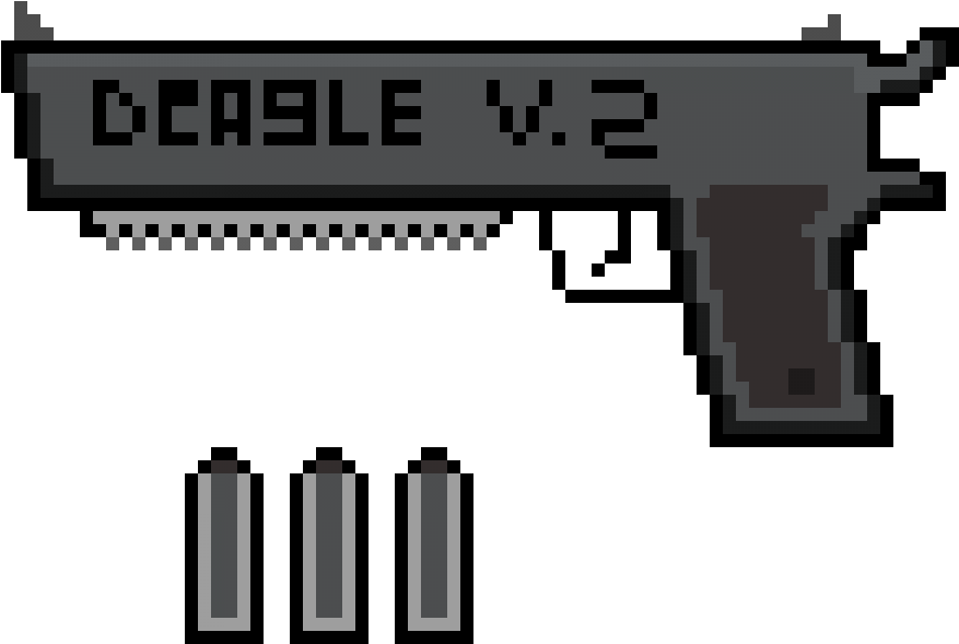 Deagle W/ Big Ass Ammo Shell - Firearm (1200x1200), Png Download