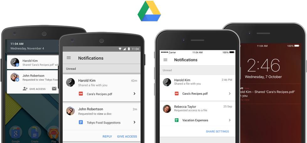 Google Drive Now Sends A Notification When Someone - Upload File In Mobile App (1000x480), Png Download