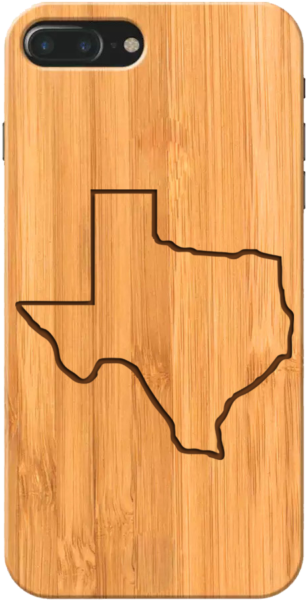 Texas Map Wooden Phone Case - Falls City Beaver Football 2017 (600x600), Png Download