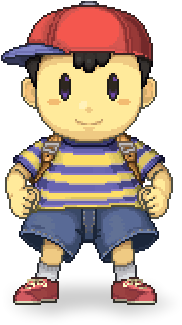 Ness - Super Smash Flash 2 Beta Ness (306x426), Png Download