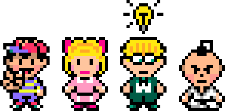 Ness, Paula, Jeff, Poo - Ness Paula Jeff And Poo (810x380), Png Download