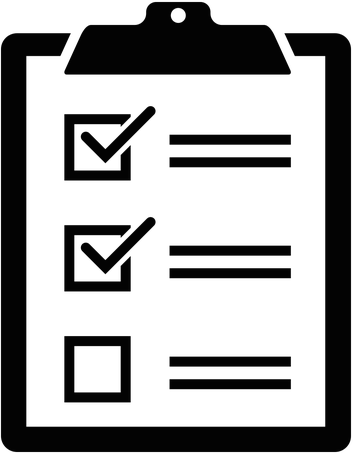 Preparing For Online Submission - Clipboard Icon Png Black (353x453), Png Download