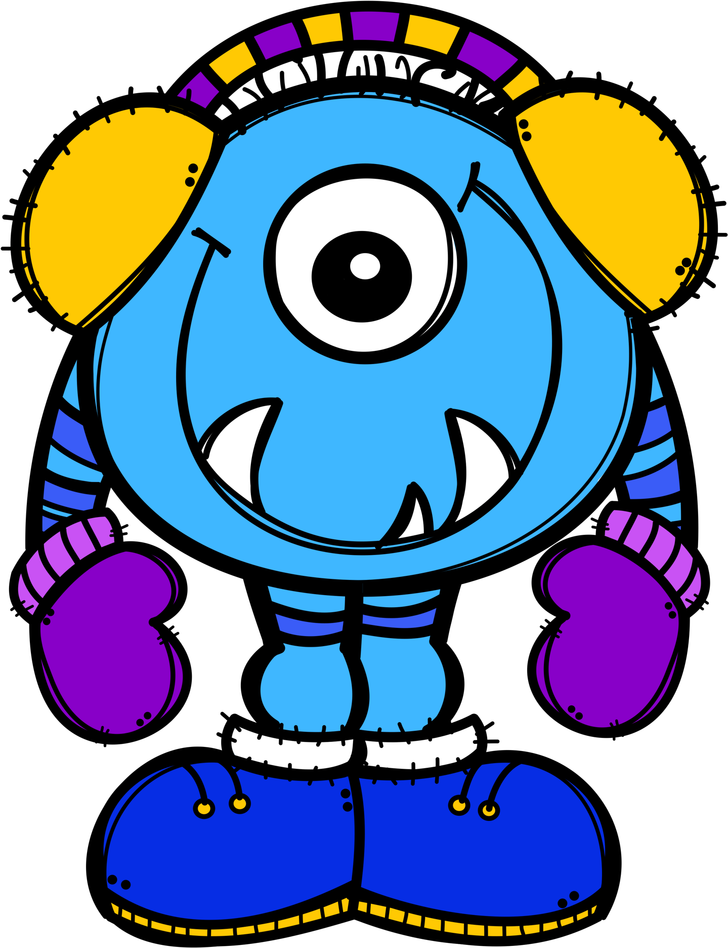 Ch B *✿* Monsters ✿ - Clip Art (1536x2048), Png Download