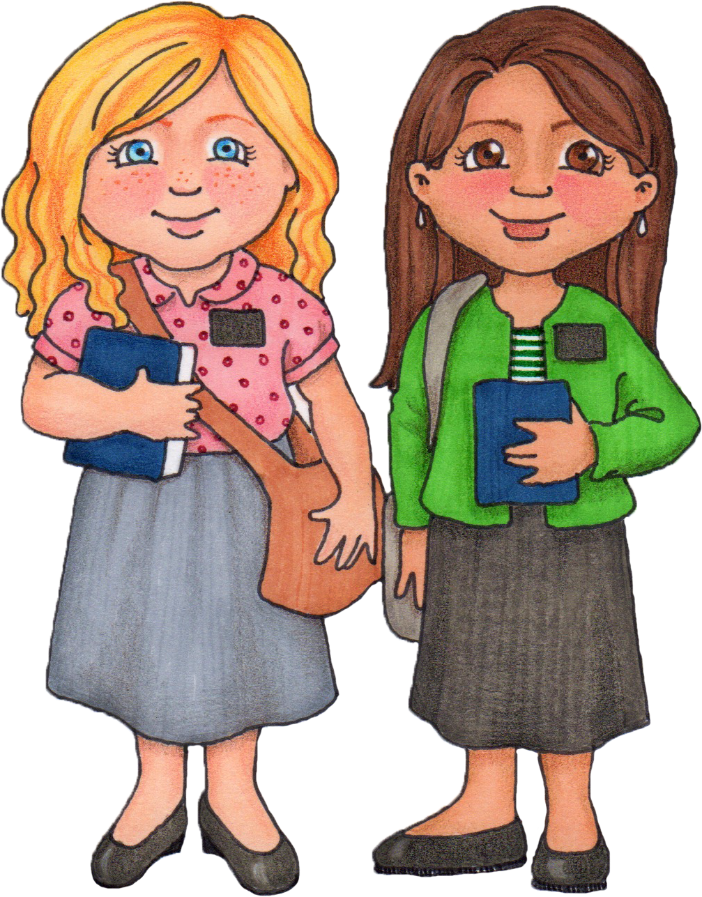 Lds Sister Missionary Clipart - Dibujos De Misioneras Sud (1500x1500), Png Download