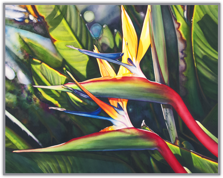 View Of Hanalei - Watercolor Painting (933x601), Png Download