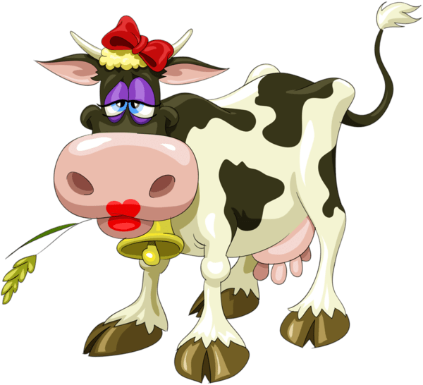 Make Up On Cow (600x546), Png Download