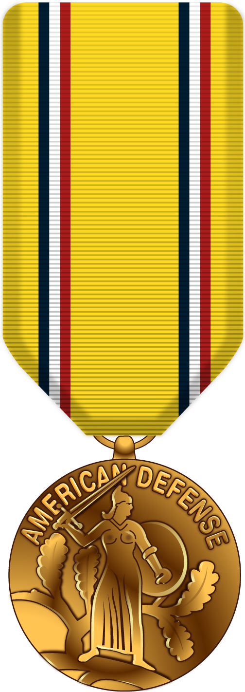 American Defense Service Medal - American Defense Service Medal Png (504x1421), Png Download