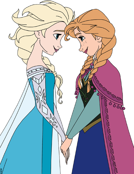 Frozen Clip Art Disney Galore - Sibling (450x584), Png Download